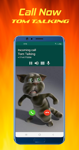 Call Tom's Talking Fake Video Call - عکس برنامه موبایلی اندروید