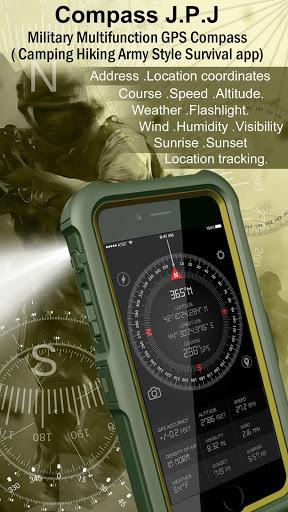 Compass GPS Pro  Military Compass with camera - Image screenshot of android app