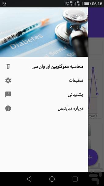 دیابتیس - عکس برنامه موبایلی اندروید