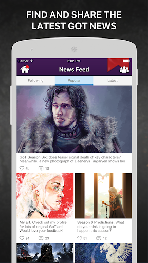 Thrones Amino for Ice and Fire - Image screenshot of android app