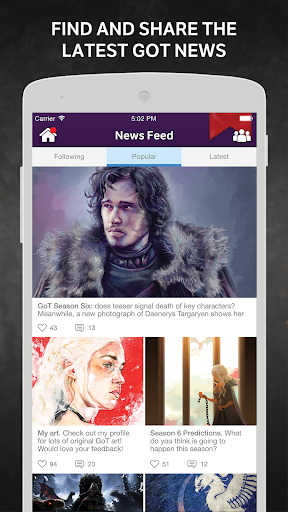 Thrones Amino for Ice and Fire - عکس برنامه موبایلی اندروید