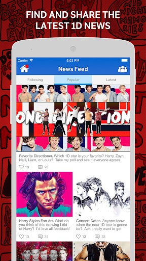 Directioners Amino for 1D Fans - عکس برنامه موبایلی اندروید