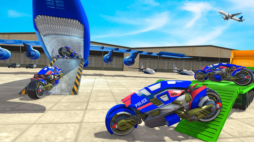 Future Police Robot Bike Airpl - Image screenshot of android app