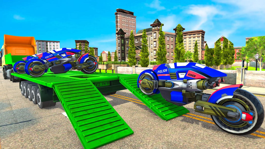 Future Police Robot Bike Airpl - Image screenshot of android app