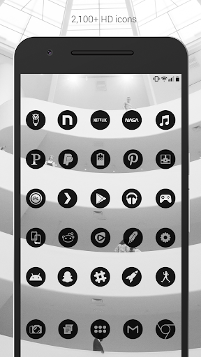 Dark Void - Black Circle Icons - عکس برنامه موبایلی اندروید