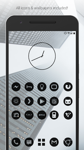 Dark Void - Black Circle Icons - Image screenshot of android app