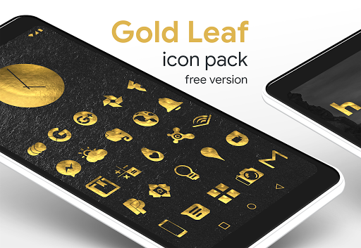 Gold Leaf - Icon Pack - عکس برنامه موبایلی اندروید