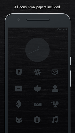 Murdered Out - Black Icon Pack - عکس برنامه موبایلی اندروید