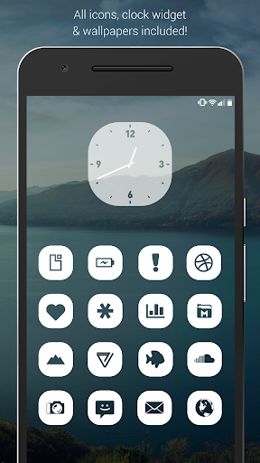 Pasty - White Icon Pack - Image screenshot of android app