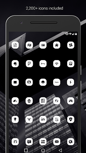 Pasty - White Icon Pack - Image screenshot of android app