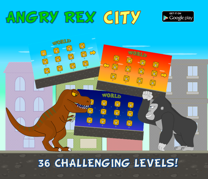 Angry Rex City - عکس بازی موبایلی اندروید