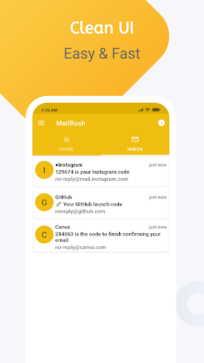 Temp Mail - by MailRush - Image screenshot of android app