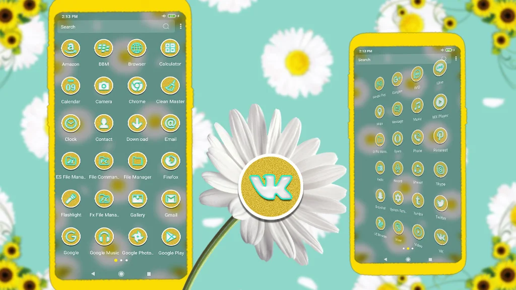 Daisy Flower Theme - عکس برنامه موبایلی اندروید