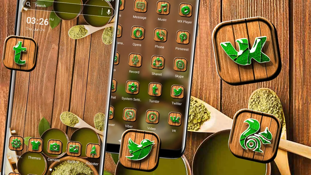 Fresh Matcha Tea Theme - Image screenshot of android app