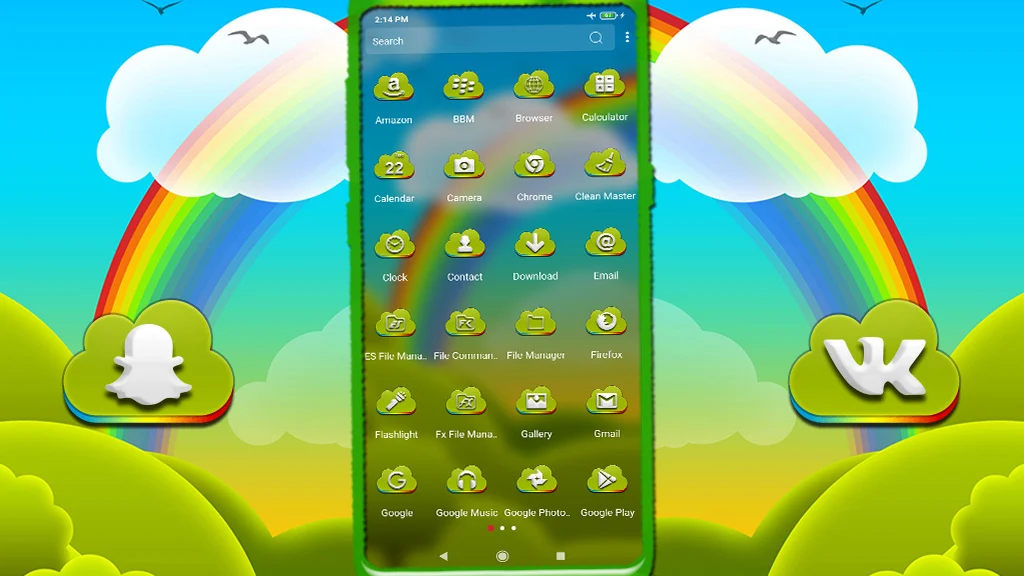 Nature Rainbow Launcher Theme - عکس برنامه موبایلی اندروید