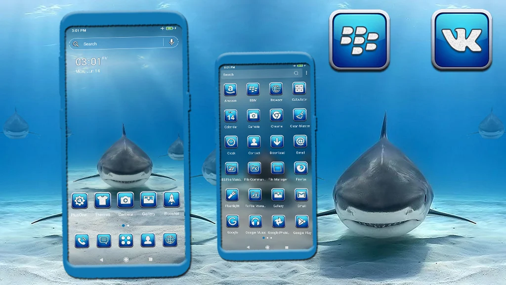 Shark Launcher Theme - Image screenshot of android app