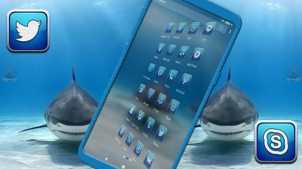 Shark Launcher Theme - Image screenshot of android app