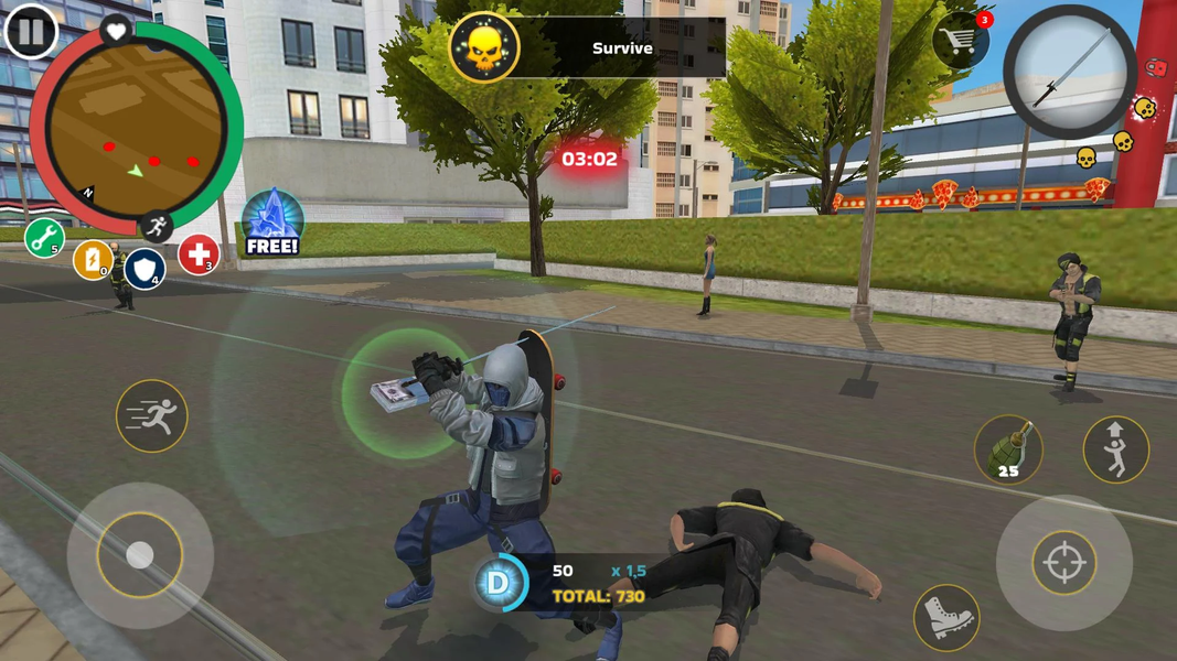 Rope Hero: Mafia City Wars - Gameplay image of android game