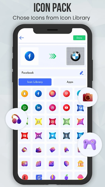 Icon Changer - Icon Themes - عکس برنامه موبایلی اندروید