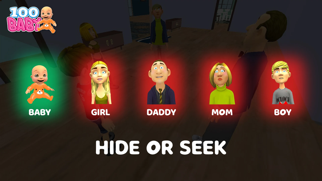 ۱۰۰ Daddy: Hide and Seek - عکس برنامه موبایلی اندروید