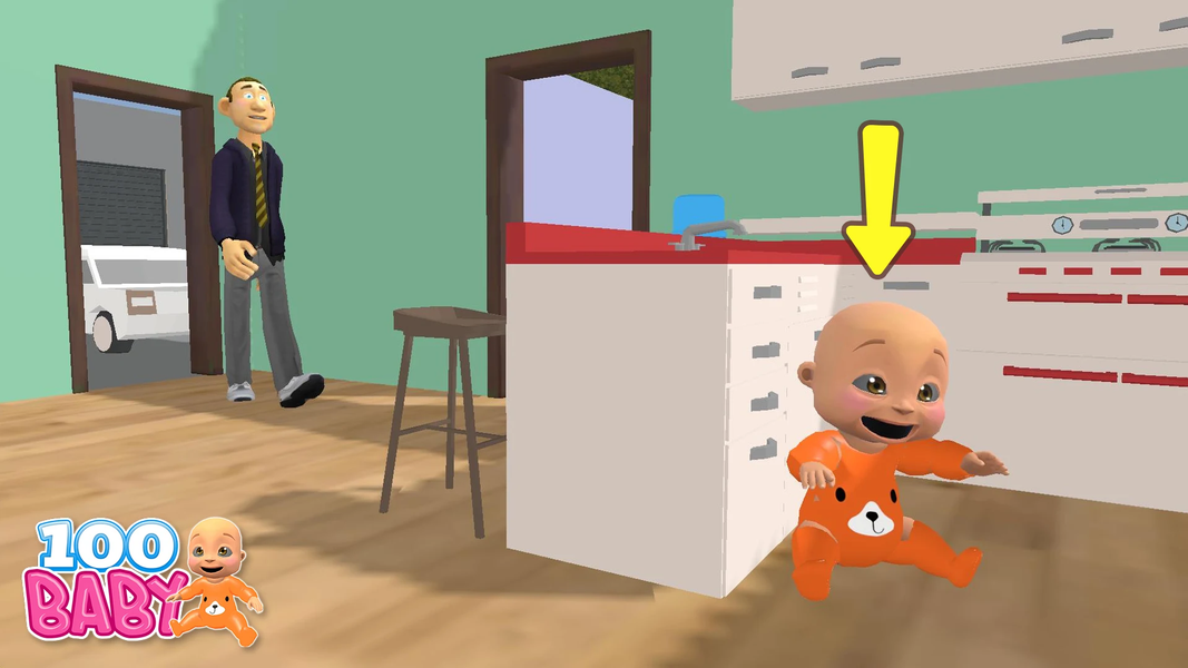 ۱۰۰ Daddy: Hide and Seek - عکس برنامه موبایلی اندروید