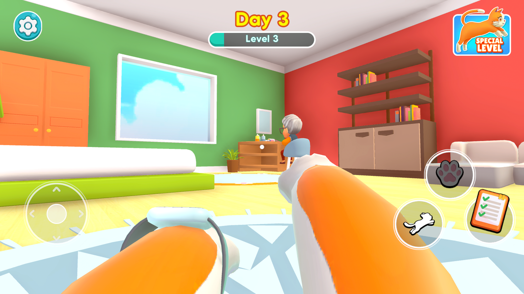 Cat vs Gran: Prank Game - Gameplay image of android game