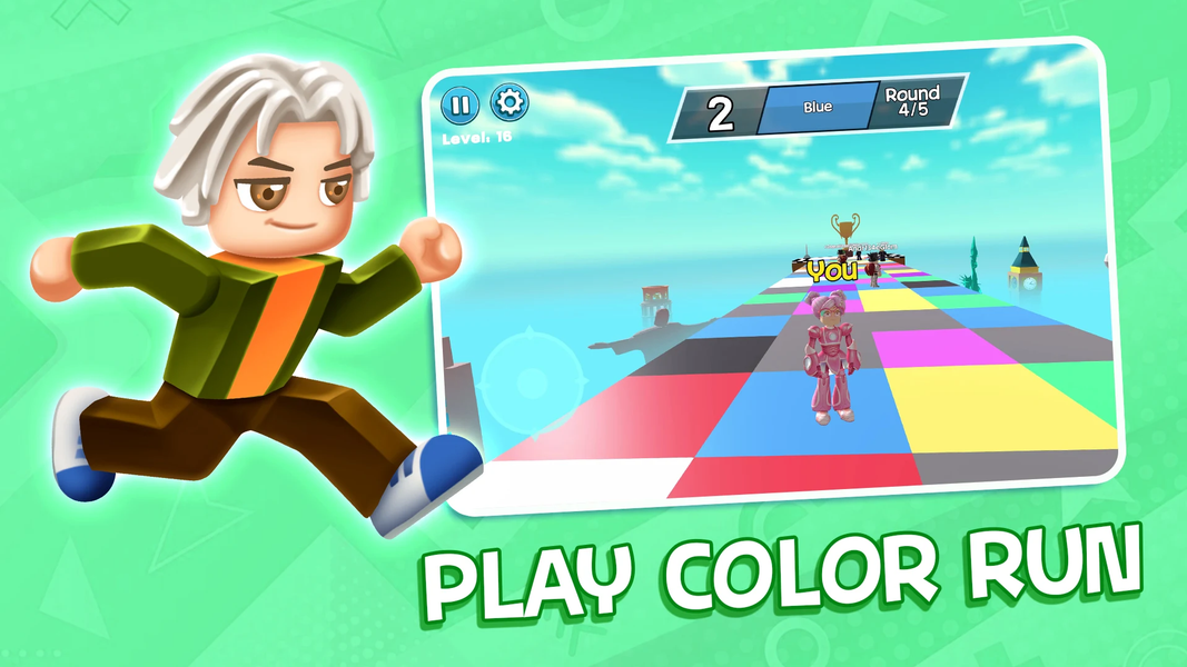 Obby Block World: Lava Fall - Gameplay image of android game