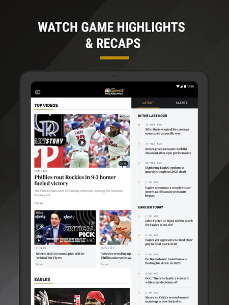 NBC Sports Philadelphia - Image screenshot of android app