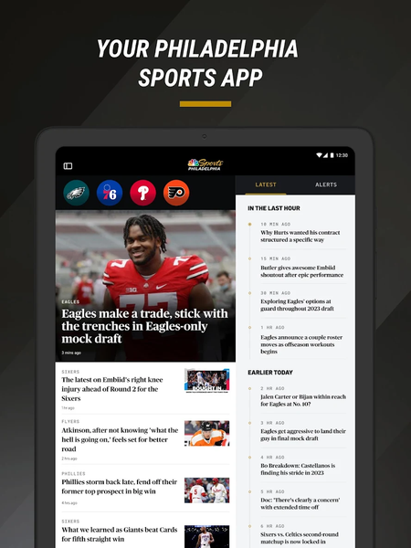NBC Sports Philadelphia - Image screenshot of android app