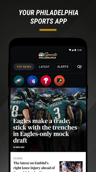 NBC Sports Philadelphia - Image screenshot of android app