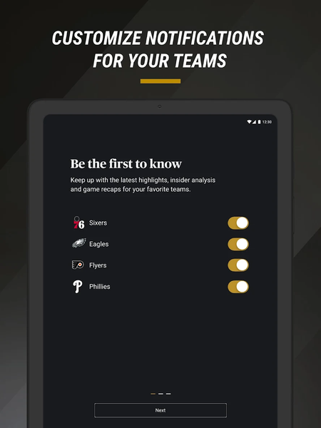 NBC Sports Philadelphia - Image screenshot of android app