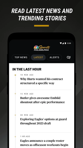 NBC Sports Philadelphia - Image screenshot of android app