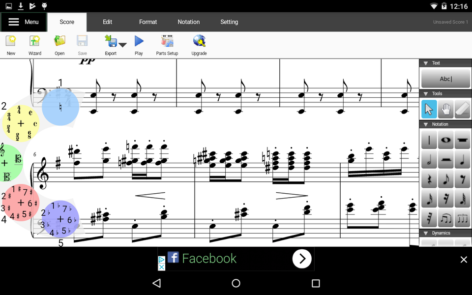 Crescendo Music Notation - Image screenshot of android app