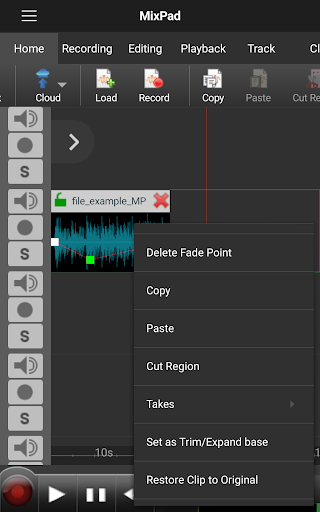 MixPad Multitrack Mixer - Image screenshot of android app