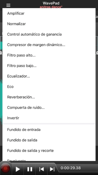 WavePad, editor de audio - عکس برنامه موبایلی اندروید