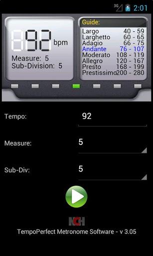 TempoPerfect Metronome Free - عکس برنامه موبایلی اندروید