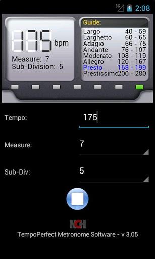 TempoPerfect Metronome Free - Image screenshot of android app