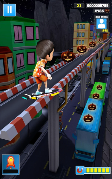 Night Princess Runner Subway Bus: Endless Running - Gameplay image of android game
