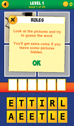 4 Pics 1 Word: More Pics - Gameplay image of android game