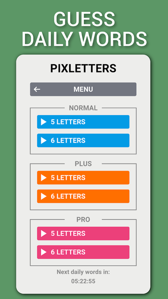 Pixletters - Gameplay image of android game