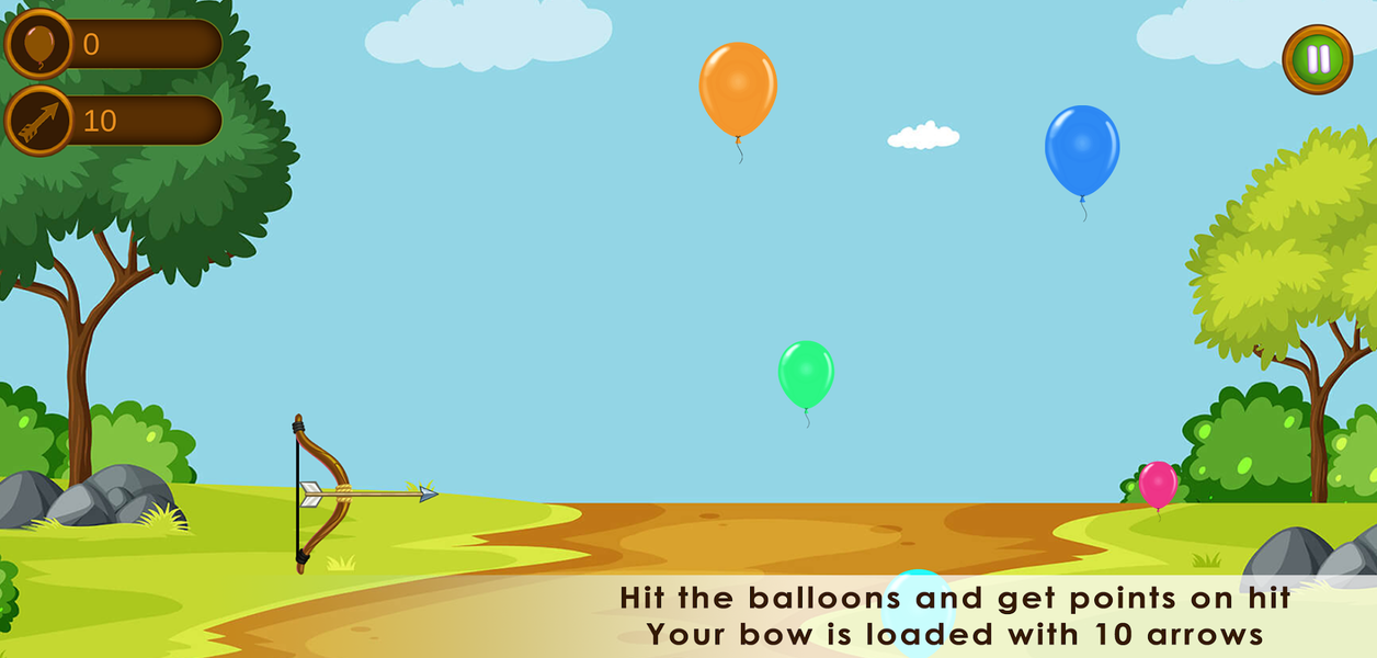 Balloon Bow and Arrow - BBA - Gameplay image of android game