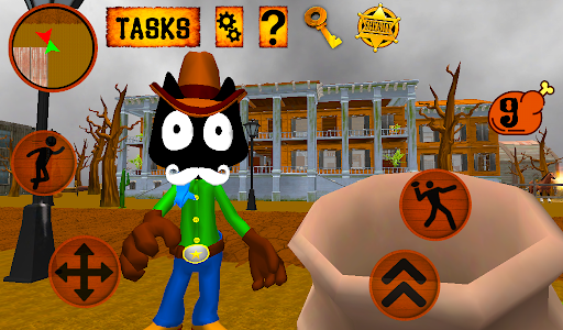 Cat Cowboy. Cartoon Neighbor Escape - عکس بازی موبایلی اندروید