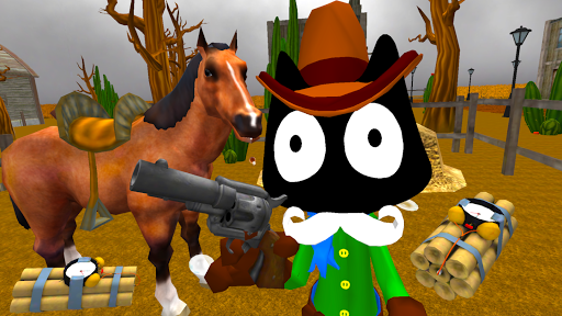 Cat Cowboy. Cartoon Neighbor Escape - عکس بازی موبایلی اندروید