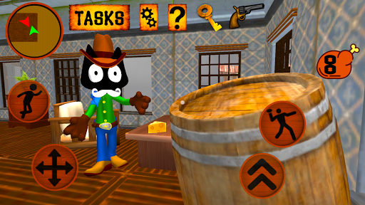 Cat Cowboy. Cartoon Neighbor Escape - عکس بازی موبایلی اندروید