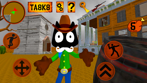 Cat Cowboy. Cartoon Neighbor Escape - عکس بازی موبایلی اندروید