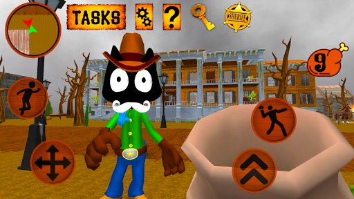 Cat Cowboy. Cartoon Neighbor Escape - عکس بازی موبایلی اندروید