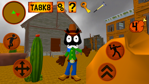 Cat Cowboy. Cartoon Neighbor Escape - عکس بازی موبایلی اندروید