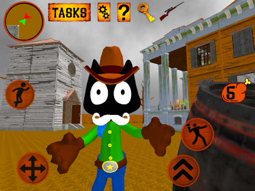 Cat Cowboy. Cartoon Neighbor Escape - عکس بازی موبایلی اندروید