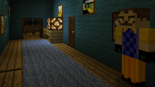 Horror Hi Neighbor Maps Craft For MCPE - Gameplay image of android game