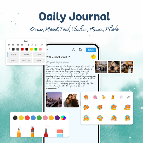 My Diary & Daily Diary Journal - عکس برنامه موبایلی اندروید